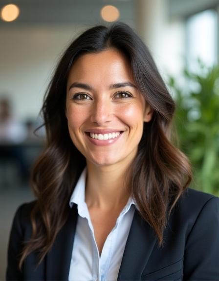 Rodríguez Radha sorridente in ufficio
