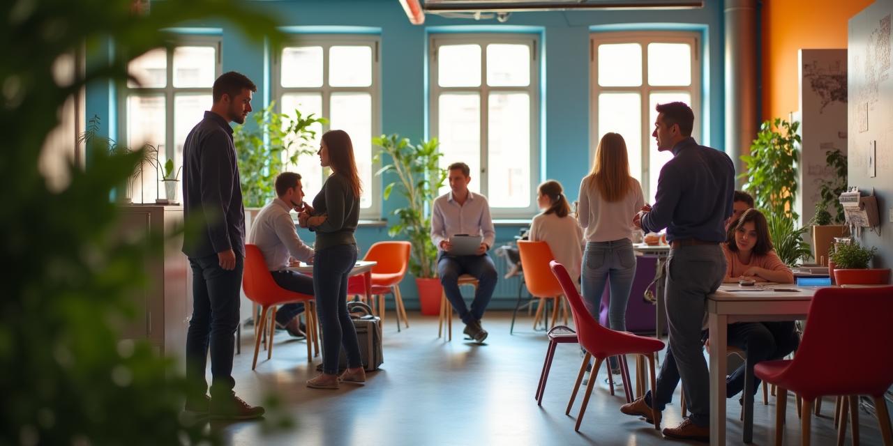 Team creativo DecoNexus Talent al lavoro in ufficio a Roma